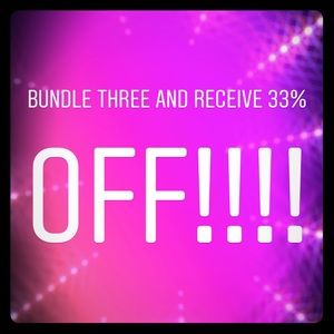Bundle any three items and get 33% off!!! ❤️❤️❤️❤️